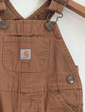 Carhartt Brown Canvas Overalls Bib 12M